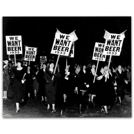 Women's Prohibition Protest We Want Beer March 11x14 Unframed Poster – 1933 Feminist Historical Photo, Vintage American History, Classic Great Depression Decor for Man Cave, Retro Bar, Speakeasy, Dorm