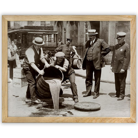 Dump It All: 11x14 Framed Poster-Vintage 1920s Retro Photos for Speakeasy & Bootleggers-Prohibition Era Bar Black & White Photography, Antique Historical Prints, Modern Lounge, Dorm & Home Bar Décor