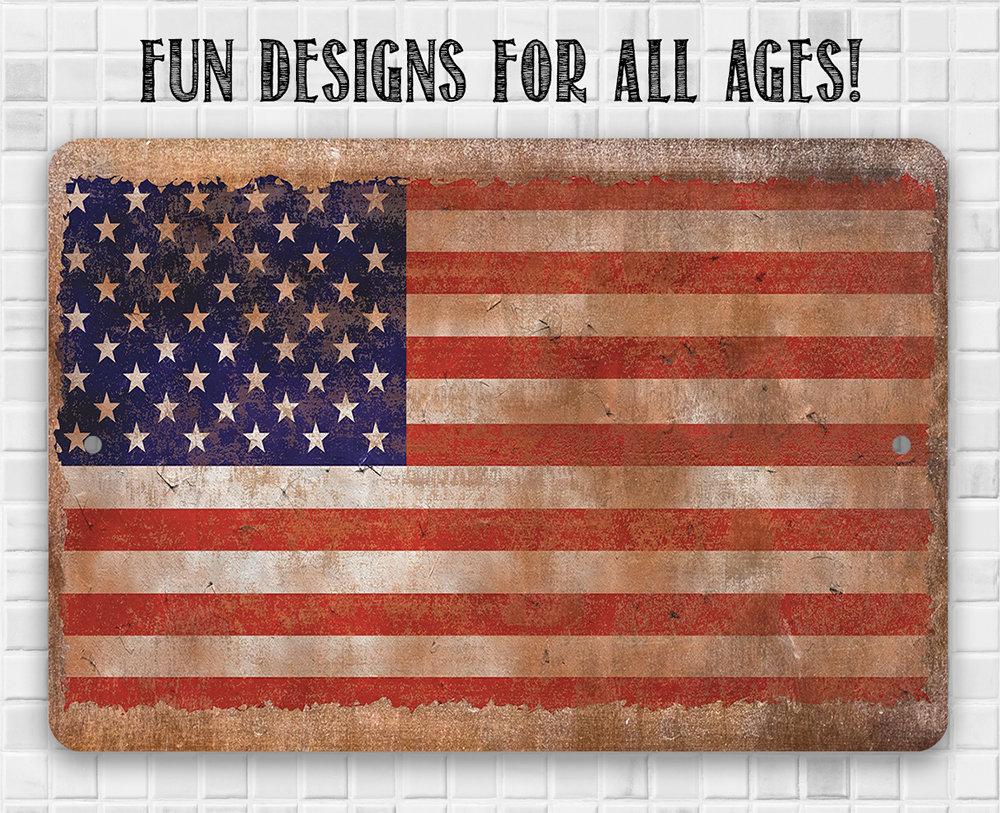 American Flag - Metal Sign | Lone Star Art.