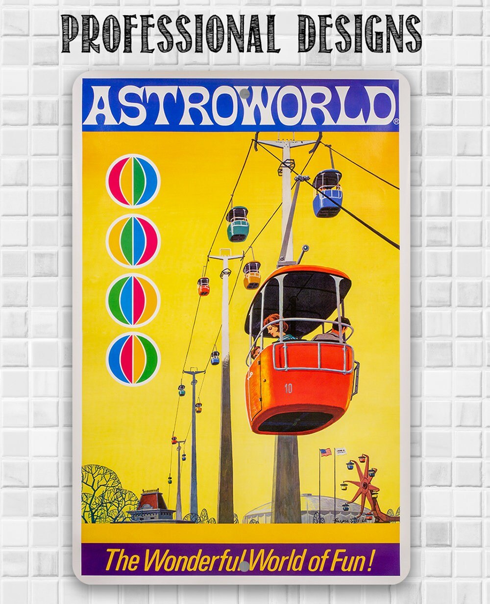 AstroWorld Skyway - Metal Sign Metal Sign Lone Star Art