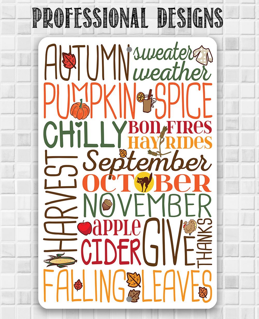 Autumn Sweater Weather - Metal Sign | Lone Star Art.