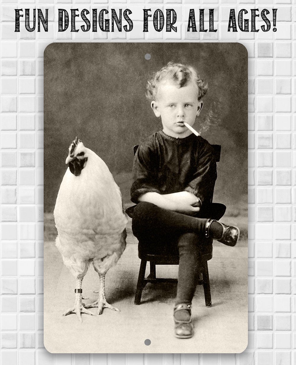 Bizarre Strange Weird Boy - Metal Sign | Lone Star Art.