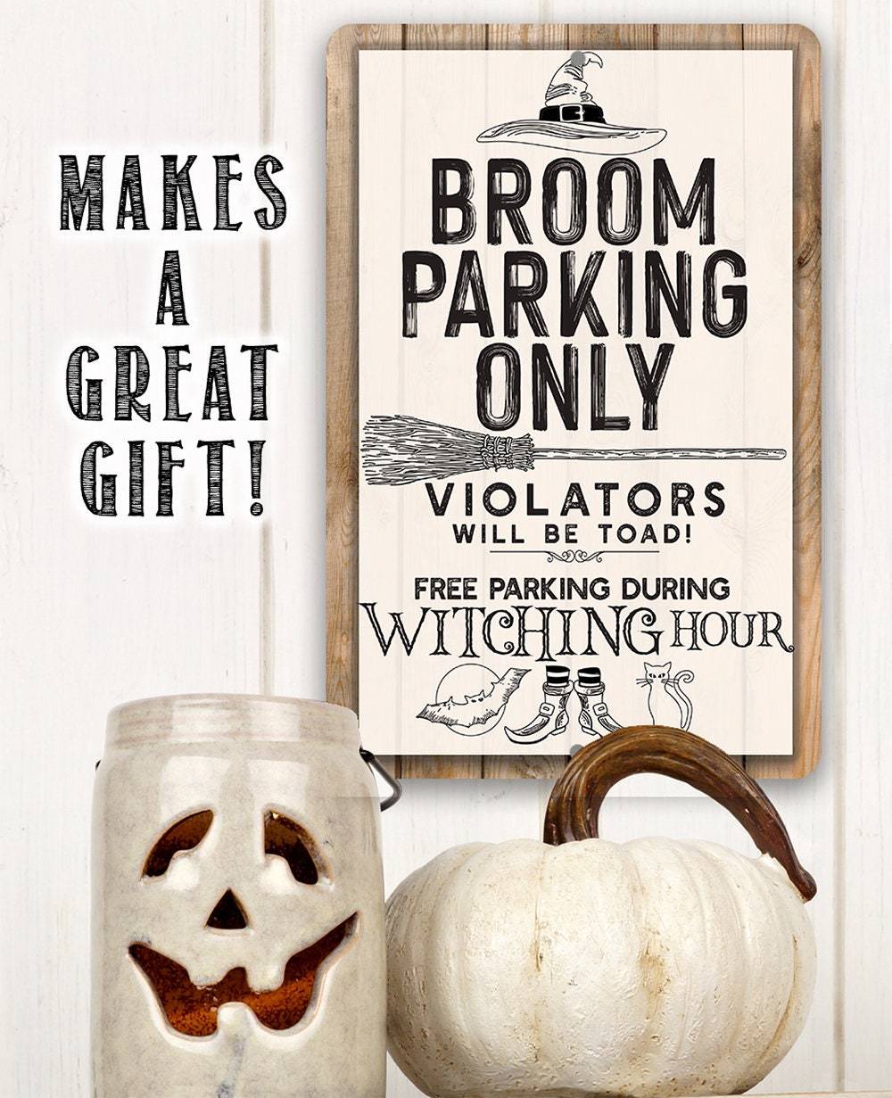 Broom Parking - Metal Sign | Lone Star Art.