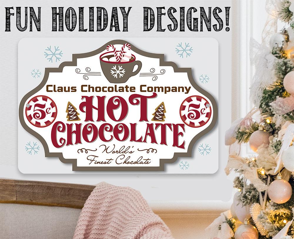 Claus Chocolate Company - Metal Sign | Lone Star Art.