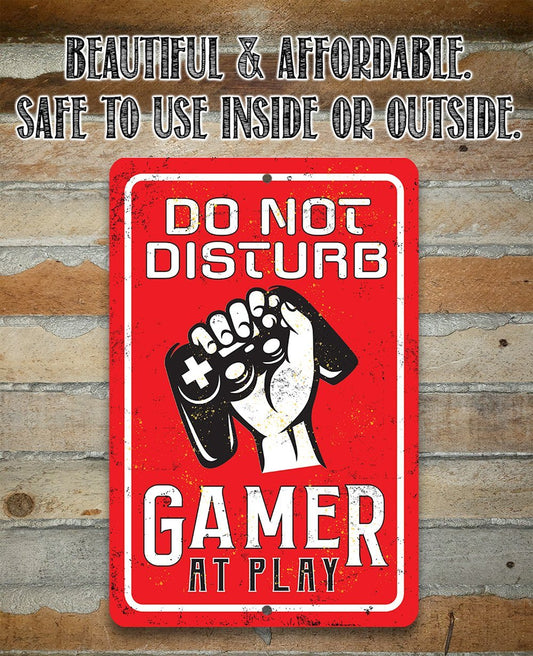 Danger Do Not Disturb Gamer- Metal Sign | Lone Star Art.