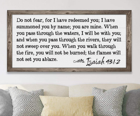 Do Not Fear Isaiah 43 - Canvas | Lone Star Art.