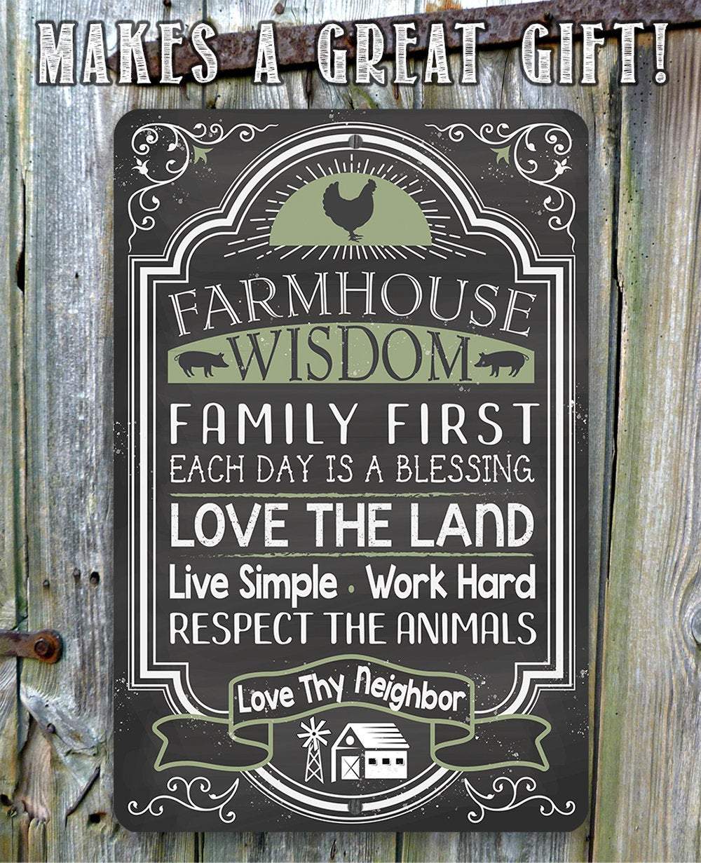 Farmhouse Wisdom - Metal Sign | Lone Star Art.