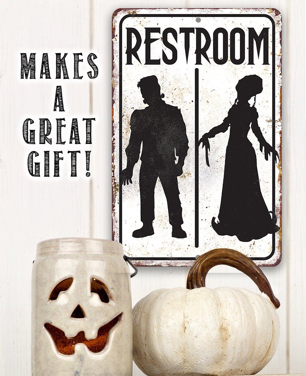 Frankenstein Restroom - Metal Sign | Lone Star Art.