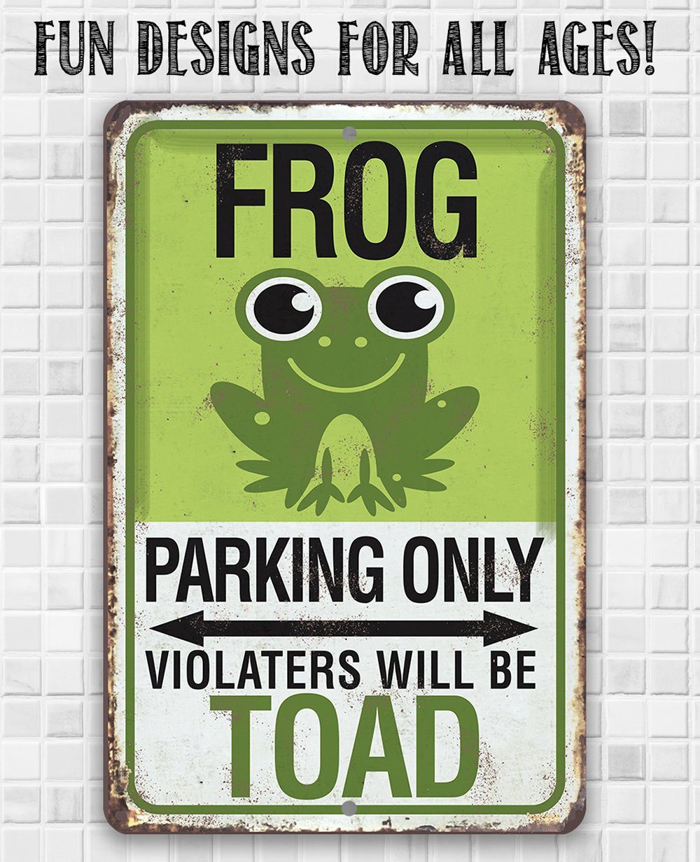 Frog Parking - Metal Sign | Lone Star Art.