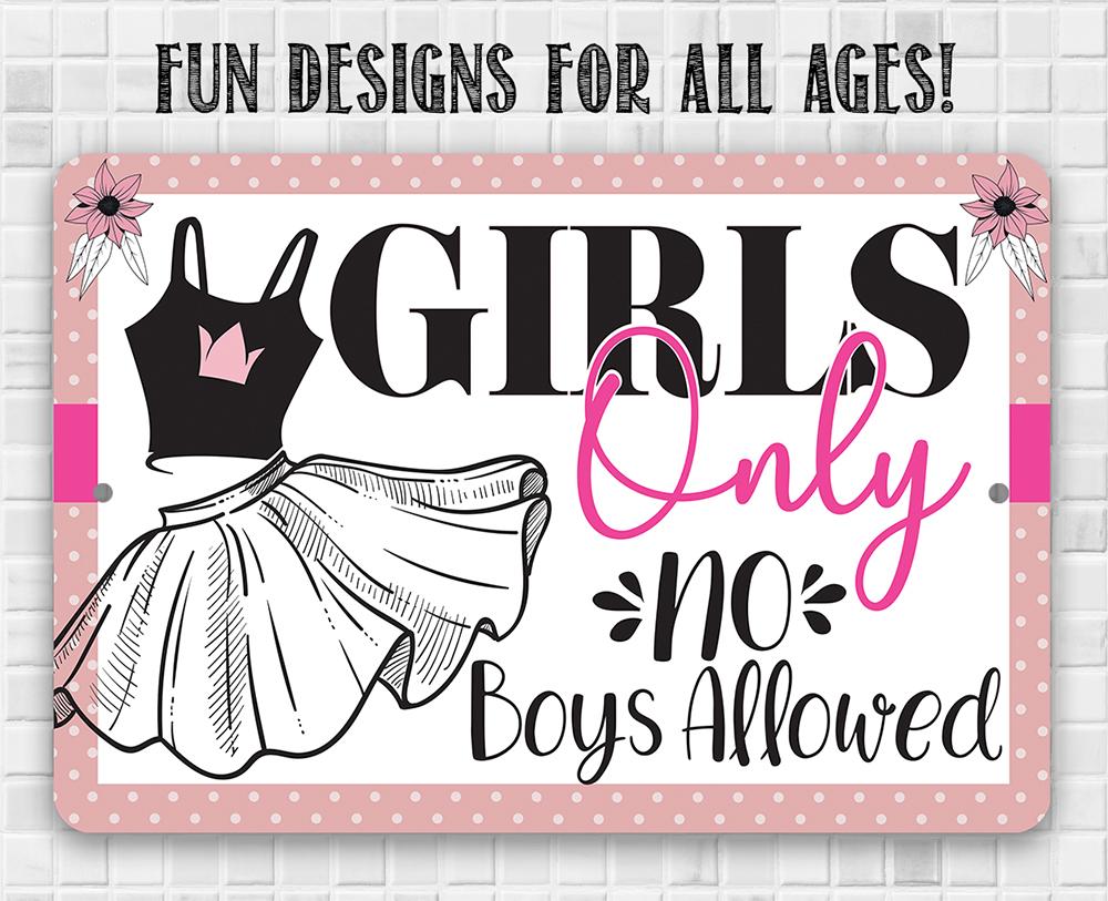 Girls Only - Metal Sign | Lone Star Art.