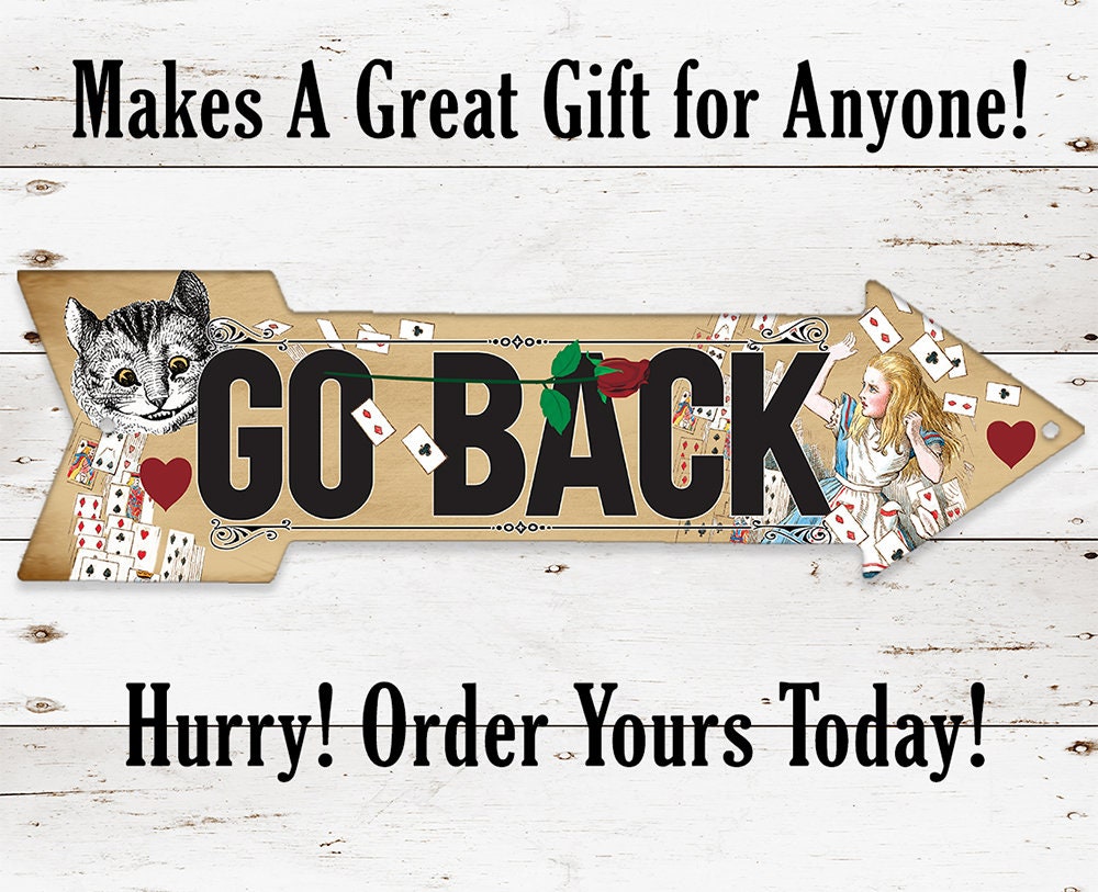 Go Back - Directional Arrow - Metal Sign Lone Star Art