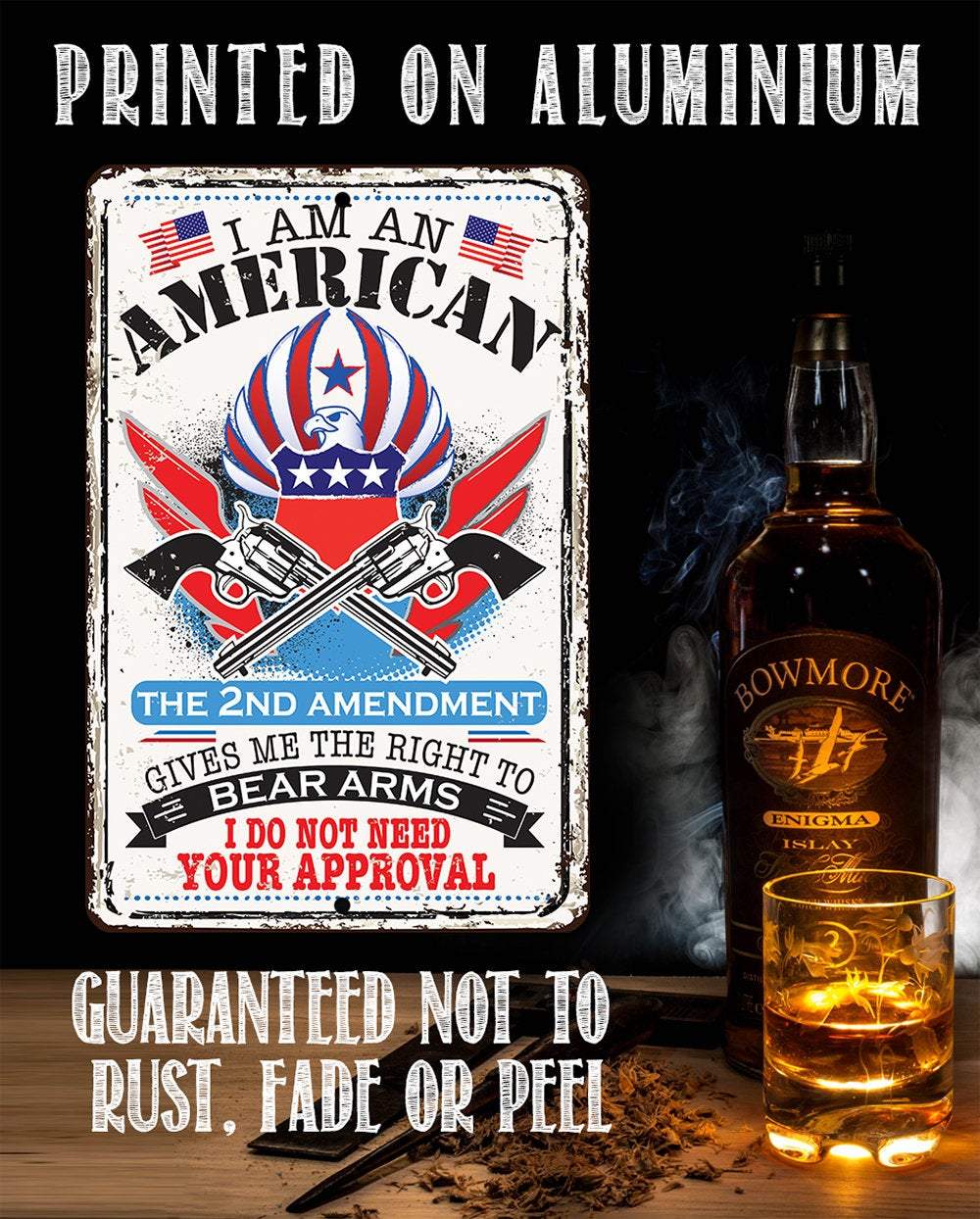 I Am An American - Metal Sign | Lone Star Art.