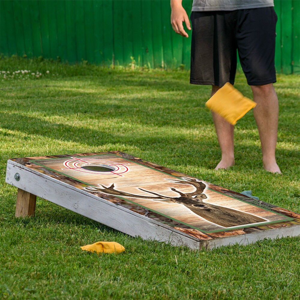 Set of 2 Corn Hole Decal, Deer Hunting Board Wrap, Professional Vinyl Cover Sticker, More Designs to Choose From This Shop