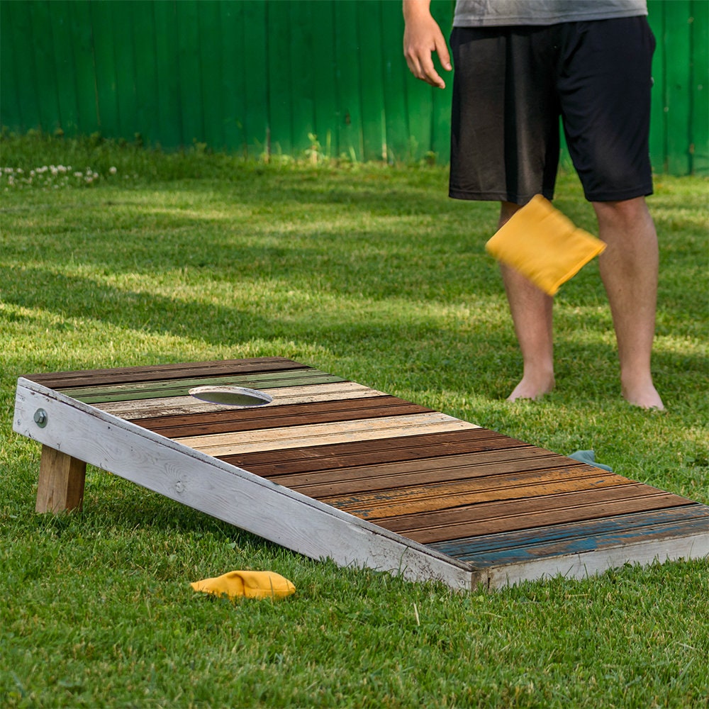 Cornhole Wraps for Boards Vinyl Decals (Set of 2) Wood Panels -25+ Designs Corn Hole Bean Bag Toss Wrap Stickers Skins (Boards Not Included)