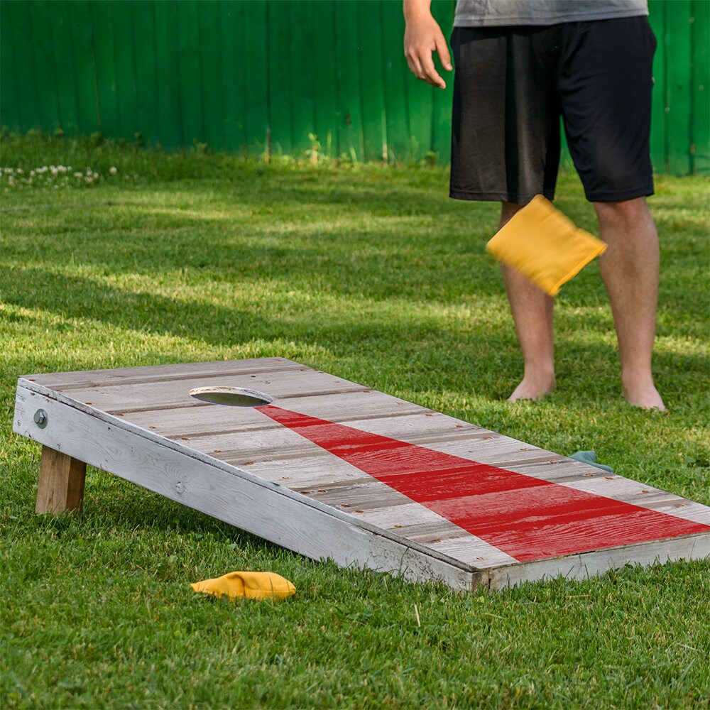 Set of 2 Corn Hole Decal, Red Arrow Cornhole Board Wrap, Professional Vinyl Cover Sticker, More Designs to Choose From This Shop