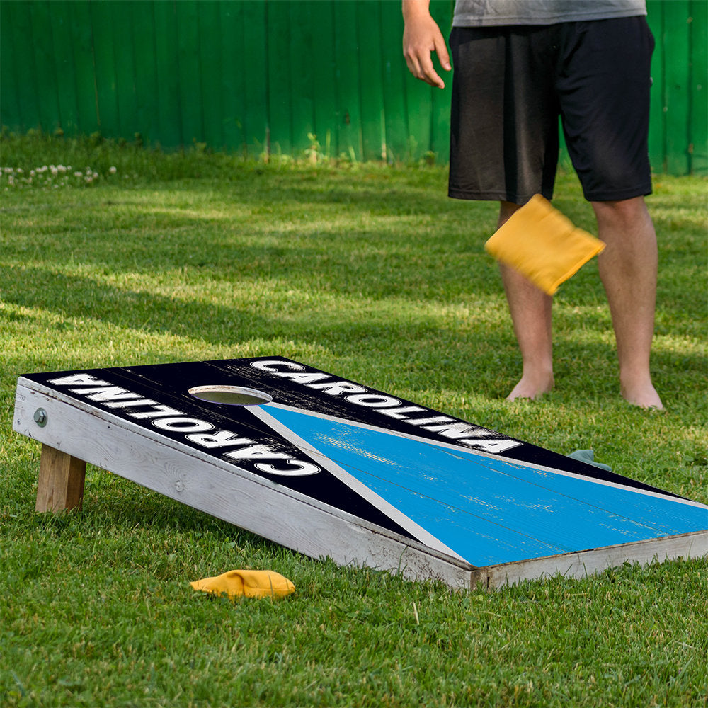 Cornhole Board Wraps and Decals for Boards Set of 2 Skins Professional Vinyl Covers Sticker - Carolina Football Tailgating Decal