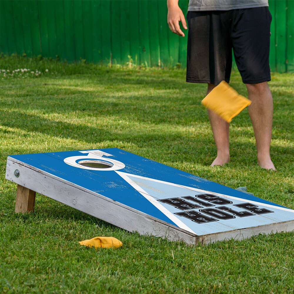 Cornhole Board Wraps and Decals for Boards Set of 2 Skins Professional Vinyl Covers Sticker - His Hole Her Hole Boys Vs Girls Game Decal