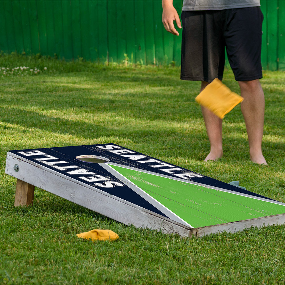 Cornhole Board Wraps and Decals for Boards Set of 2 Skins Professional Vinyl Covers Sticker - Seattle Seahawks Football Tailgating Decal