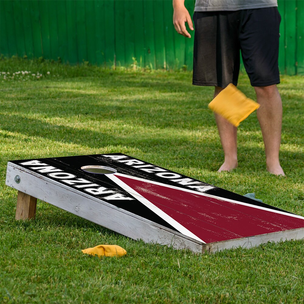 Set of 2 Corn Hole Decal, Arizona Cardinals Football Tailgating Board Wrap, Professional Vinyl Cover Sticker, More to Choose From This Shop