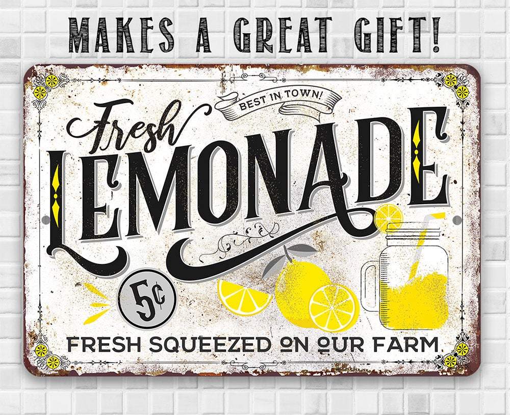 Lemonade - Metal Sign | Lone Star Art.