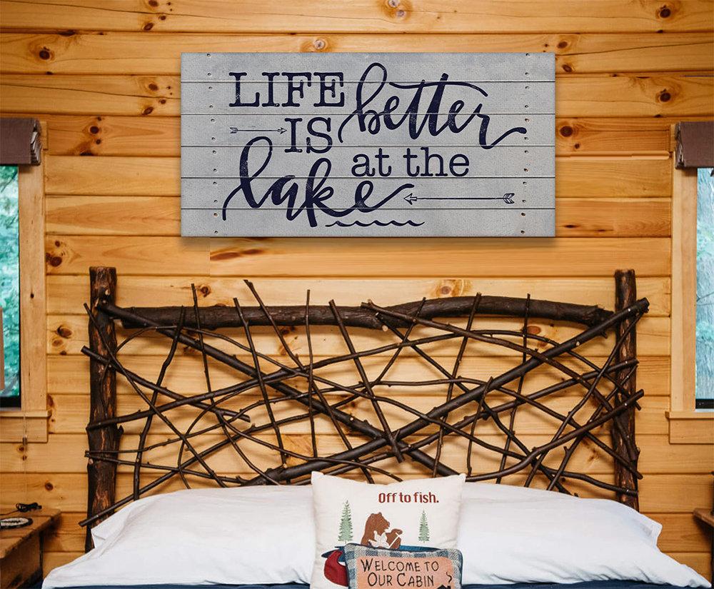 Life Is Better At The Lake - Canvas | Lone Star Art.