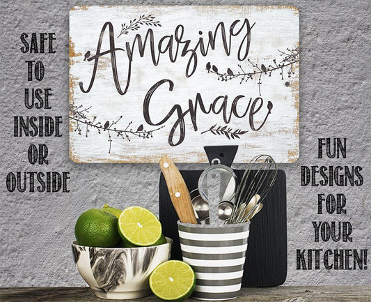 Amazing Grace - Metal Sign | Lone Star Art.