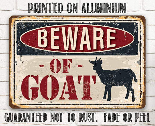 Beware of Goat - Metal Sign | Lone Star Art.