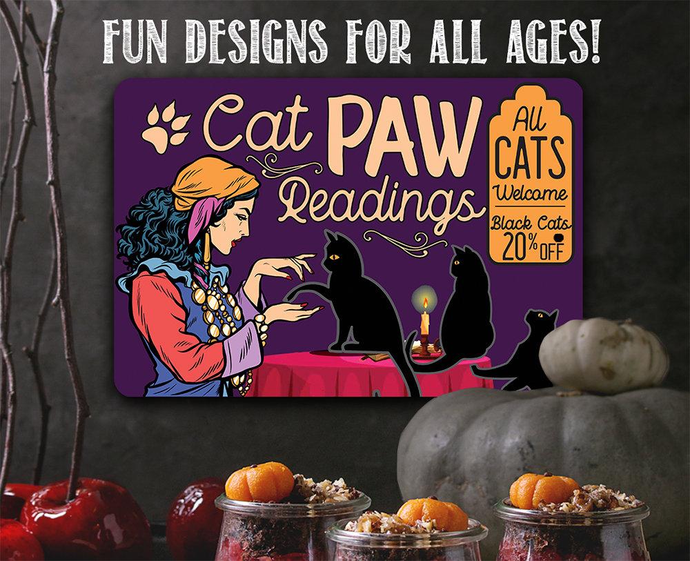 Cat Paw Readings - Metal Sign | Lone Star Art.