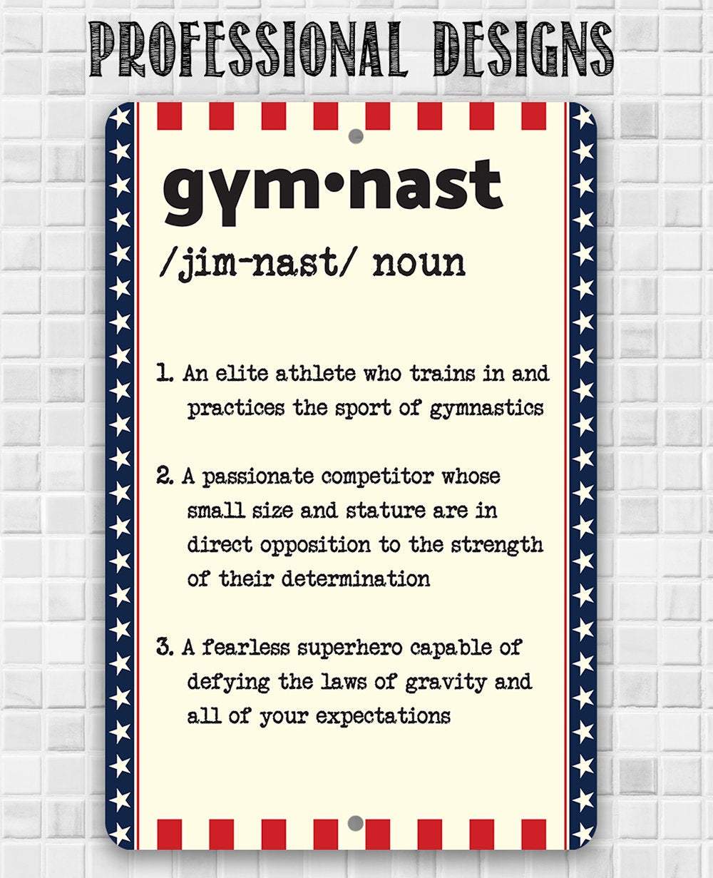 Gymnast Definition - Metal Sign | Lone Star Art.