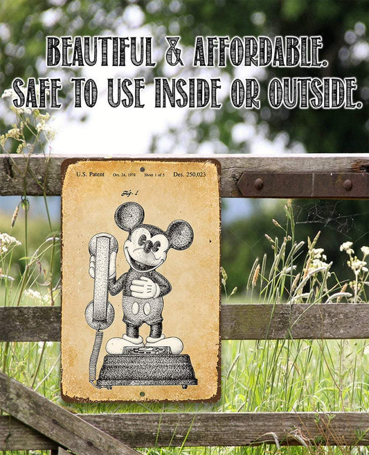Mickey Mouse Phone - Metal Sign | Lone Star Art.