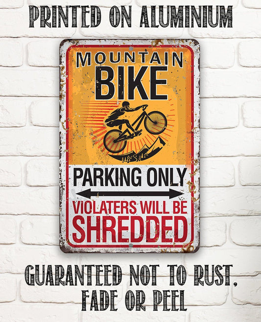 Mountain Bike Parking - Metal Sign | Lone Star Art.