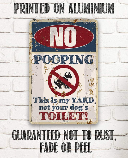 No Dog Pooping - Metal Sign | Lone Star Art.