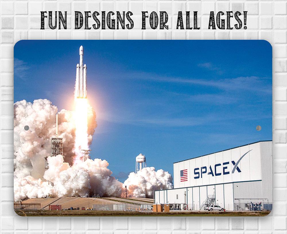 SpaceX2 Rocket Launch - Metal Sign | Lone Star Art.