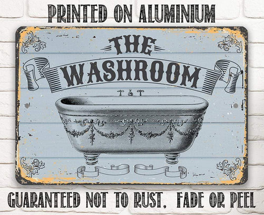 The Washroom - Metal Sign | Lone Star Art.