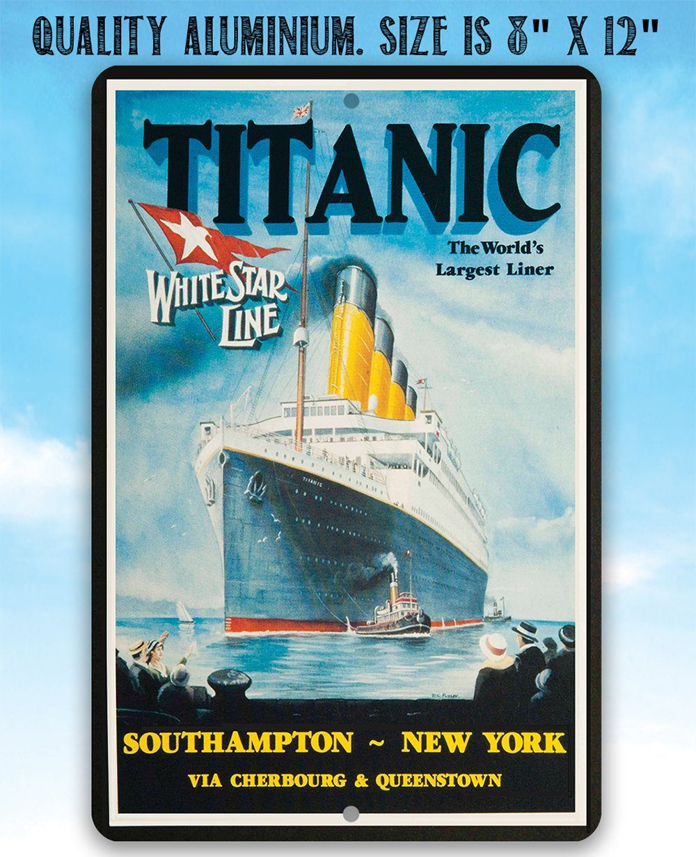 Titanic Poster - Metal Sign | Lone Star Art.