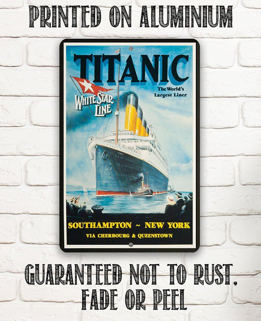 Titanic Poster - Metal Sign | Lone Star Art.