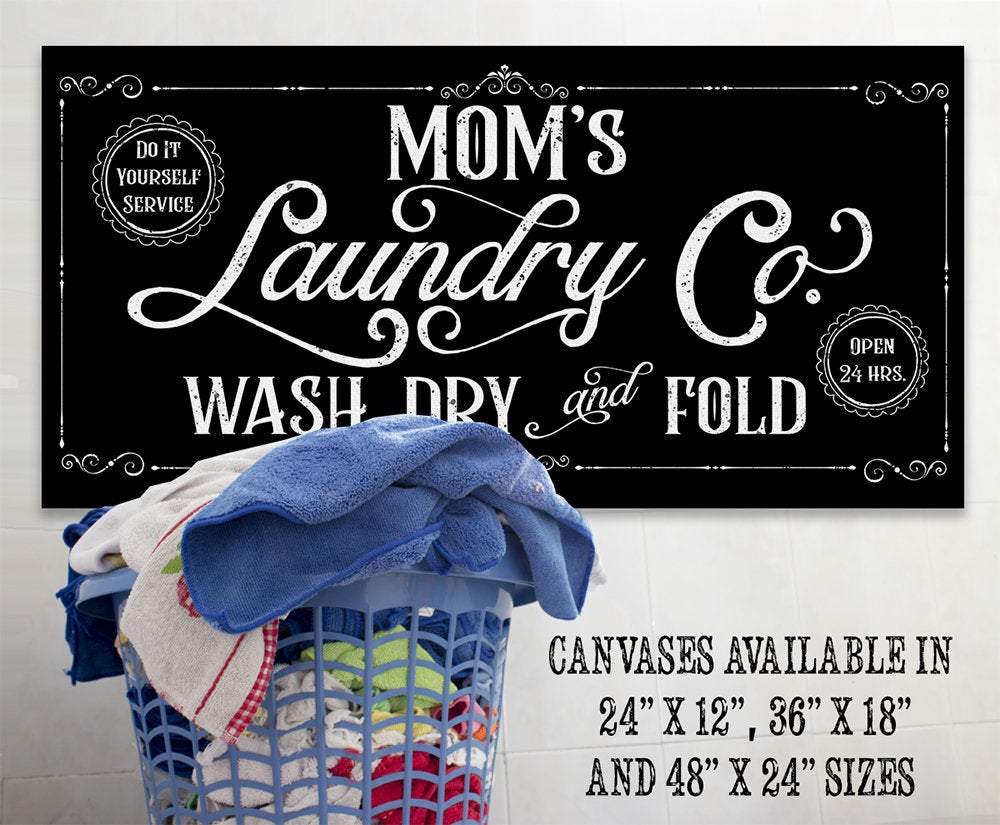 Mom's Laundry Co - Canvas | Lone Star Art.