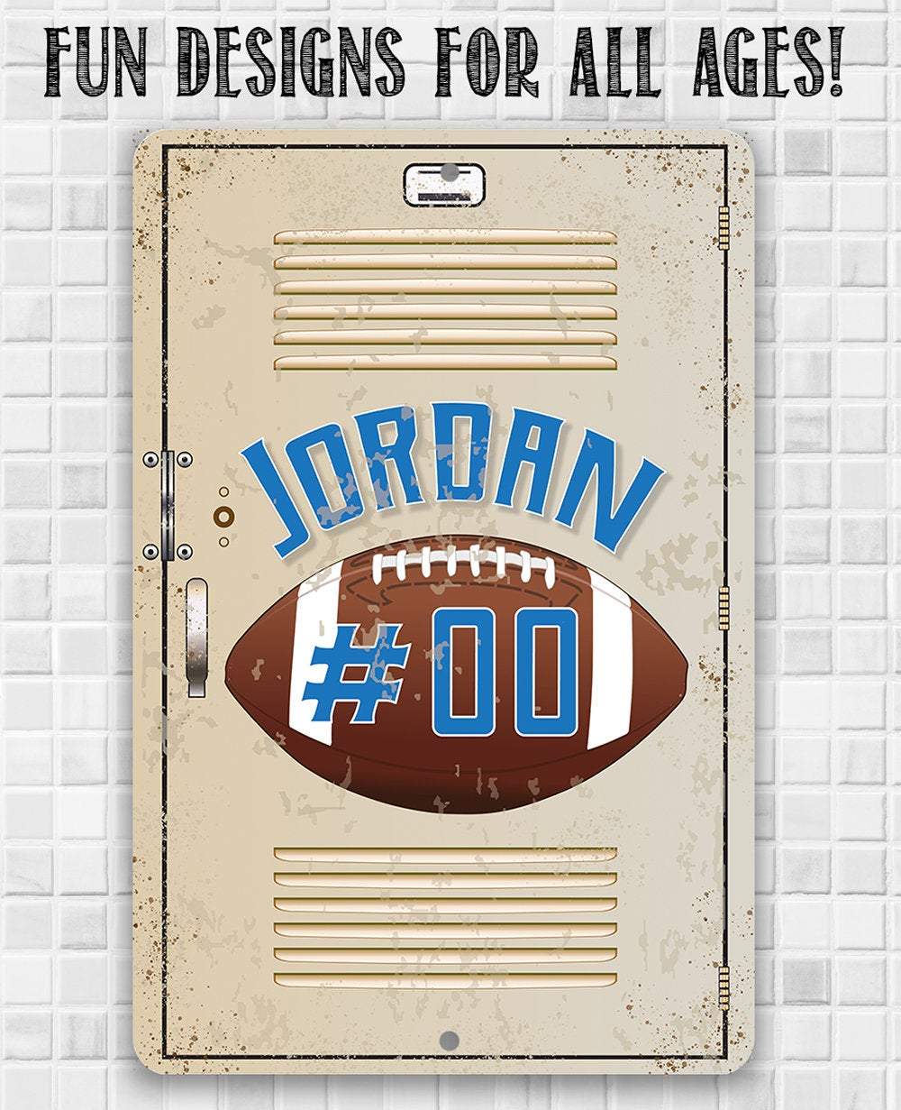 Personalized - American Football - Metal Sign | Lone Star Art.