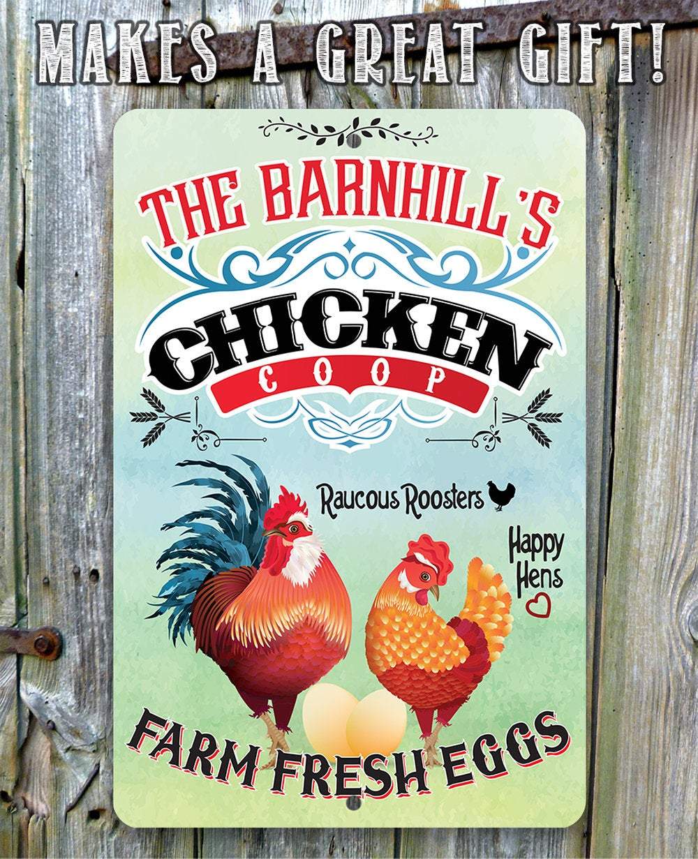 Personalized - Chicken Coop - Metal Sign | Lone Star Art.