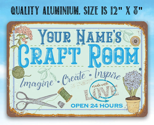 Personalized - Craft Room - Metal Sign | Lone Star Art.