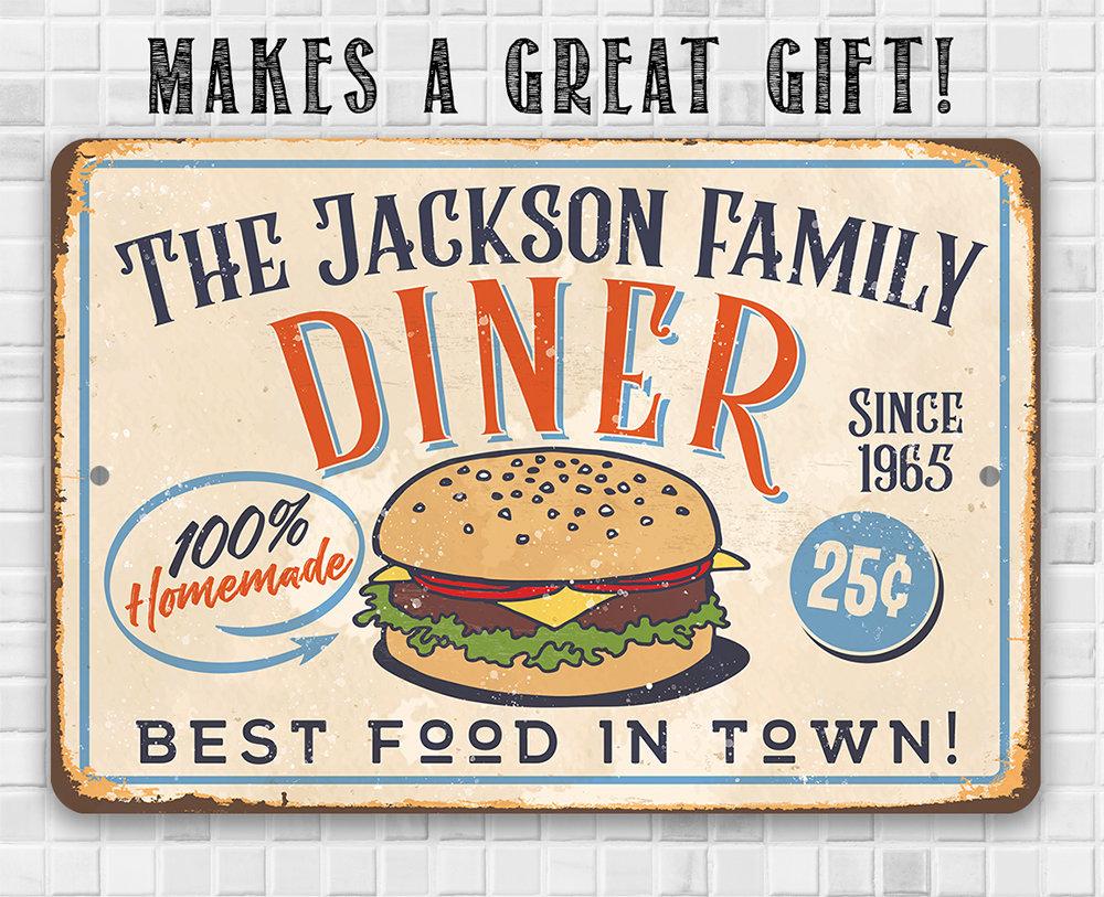 Personalized - Diner - Metal Sign | Lone Star Art.