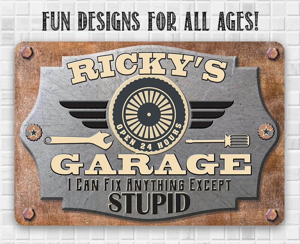 Personalized - Garage Workshop - Metal Sign | Lone Star Art.