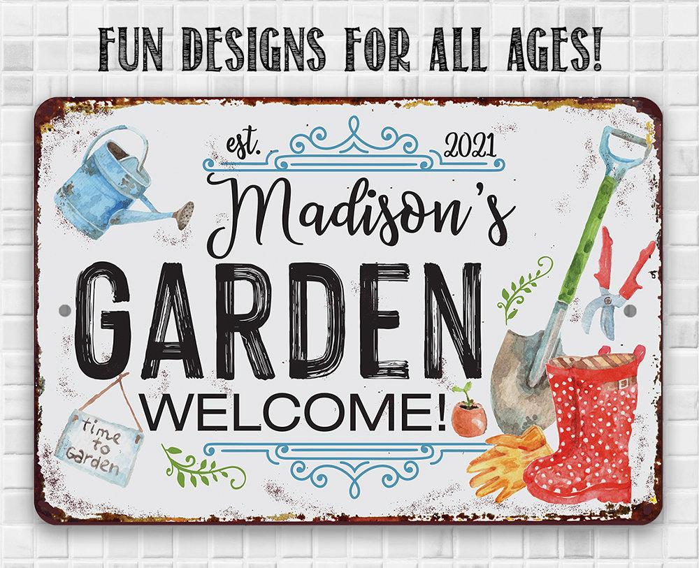 Personalized - Garden - Metal Sign | Lone Star Art.