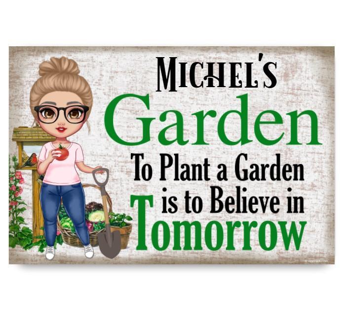 Personalized Garden Sign Customizer TeeInBlue
