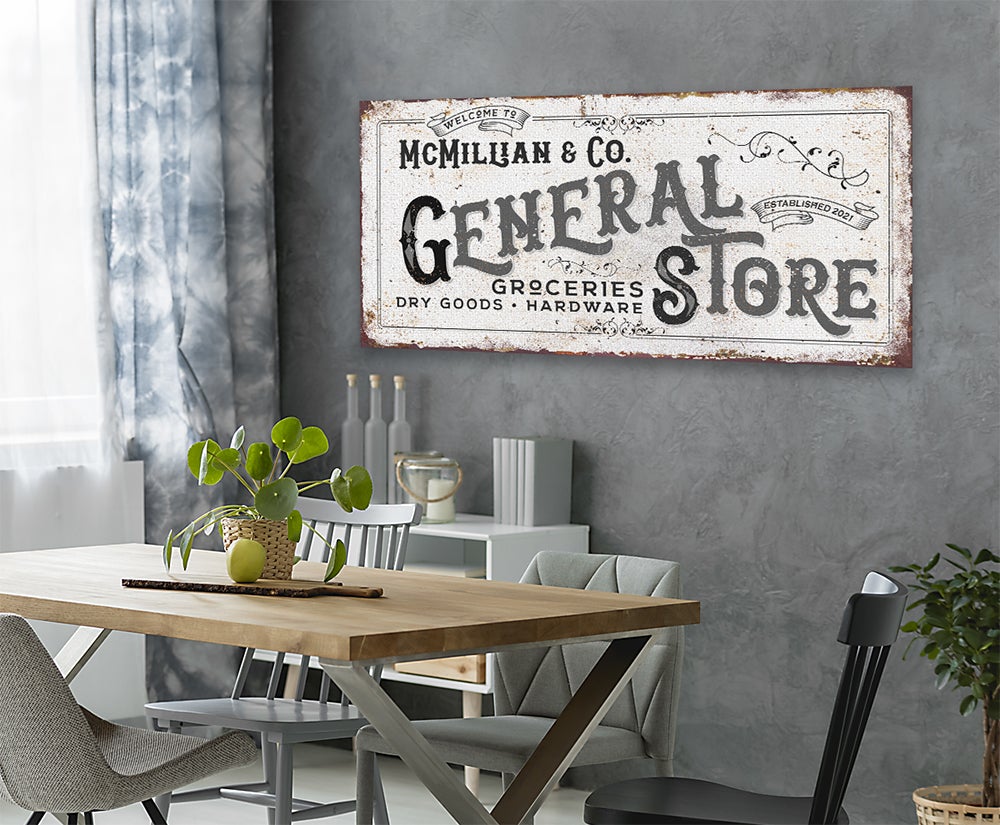 Personalized - General Store - Canvas | Lone Star Art.