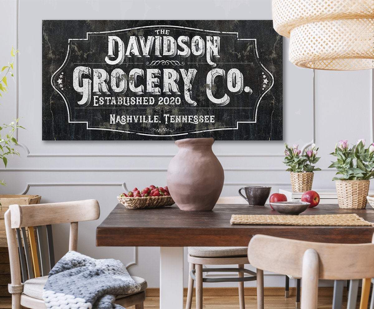 Personalized - Grocery Co - Canvas | Lone Star Art.