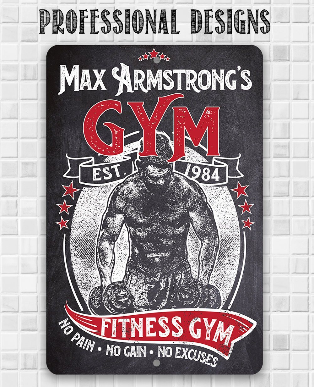Personalized - Gym - Metal Sign | Lone Star Art.
