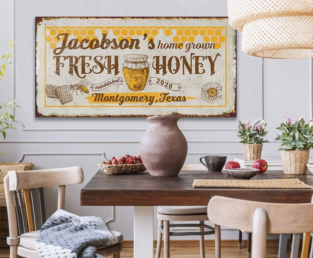 Personalized - Home Grown Honey - Canvas | Lone Star Art.