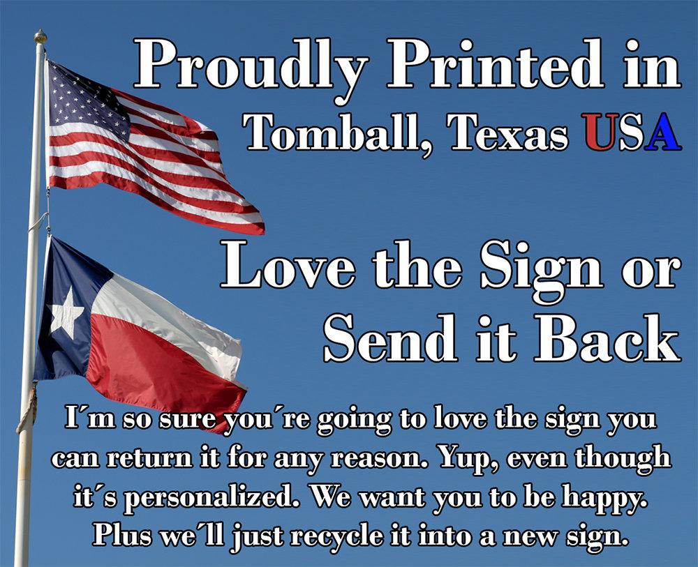 Personalized - Ice Cold Beer Served Here - Metal Sign | Lone Star Art.