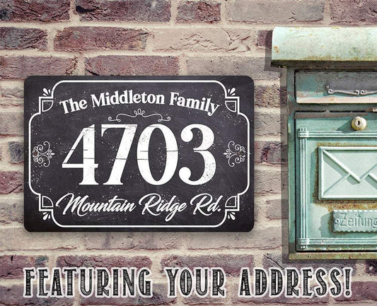 Personalized - Address Plaque - Rectangular - Metal Sign | Lone Star Art.